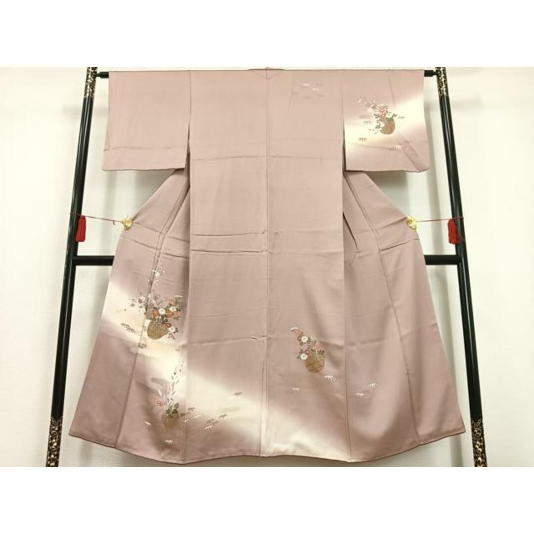 平和屋着物□訪問着 駒刺繍 飾花文 暈し染め 金彩 正絹 逸品 平和屋着物□訪問着 駒刺繍 飾花文 暈し染め 金彩 正絹 逸品