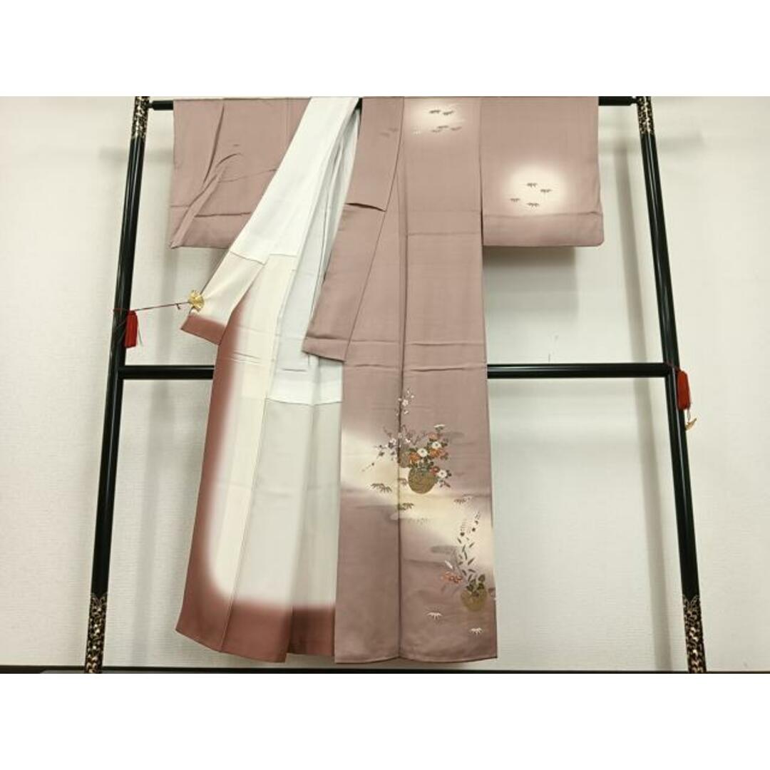 平和屋着物□訪問着 駒刺繍 飾花文 暈し染め 金彩 正絹 逸品 平和屋着物□訪問着 駒刺繍 飾花文 暈し染め 金彩 正絹 逸品