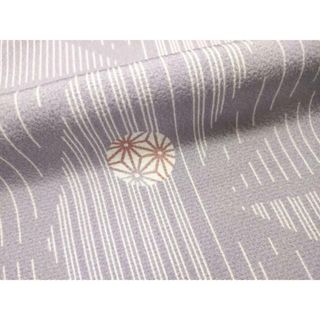 平和屋着物■上質な小紋　麻の葉丸文　正絹　逸品　DAAP6555jm(着物)
