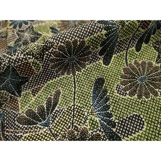 平和屋着物■本場染大島紬　草花文　正絹　逸品　DAAP6558jm(着物)