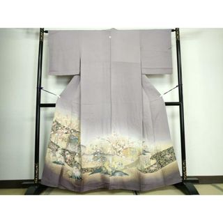 平和屋着物■豪華色留袖　寿光織　琳派都大路図　暈し染め　金糸　正絹　逸品　DAAO3864ob(着物)