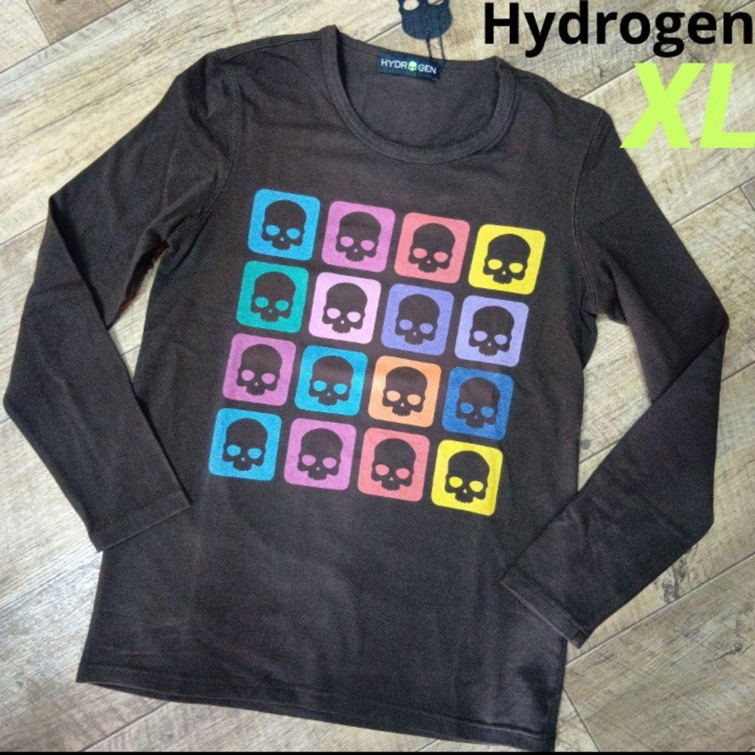 HYDROGEN - 新品訳あり(XL)HYDROGEN ブラウン スカルプリント HYDROGEN - 新品訳あり(XL)HYDROGEN ブラウン スカルプリント