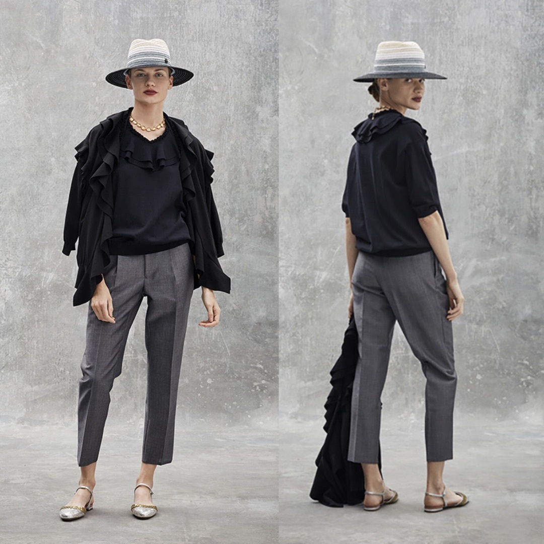 Drawer - Drawer ドゥロワー*21SS 18GコットンVネックフリル Drawer - Drawer ドゥロワー*21SS 18GコットンVネックフリル