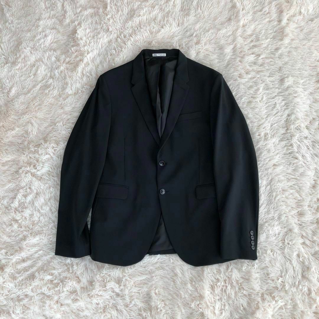 ZARA - ZARAザラセットアップスーツブラック黒2XL相当54大きい ZARA - ZARAザラセットアップスーツブラック黒2XL相当54大きい