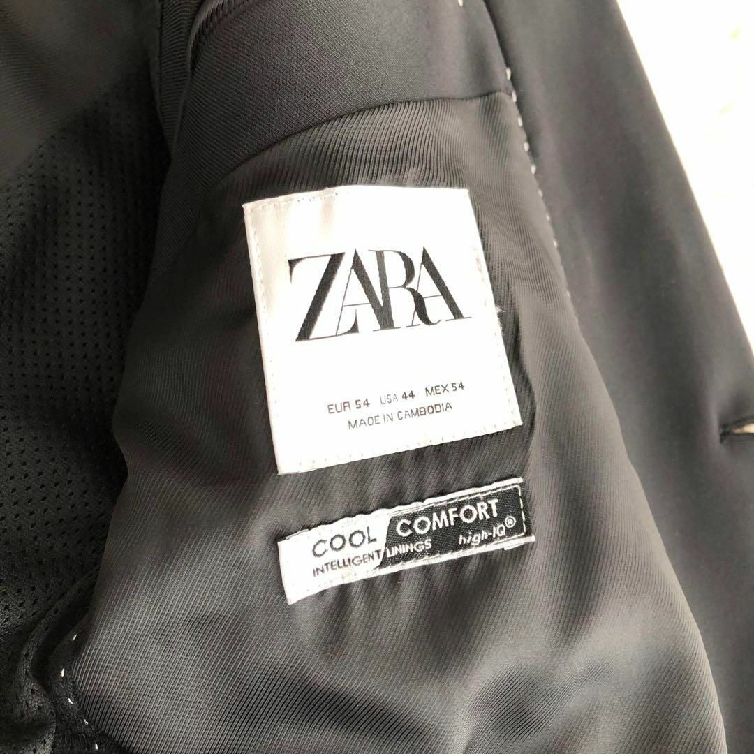 ZARA - ZARAザラセットアップスーツブラック黒2XL相当54大きい ZARA - ZARAザラセットアップスーツブラック黒2XL相当54大きい