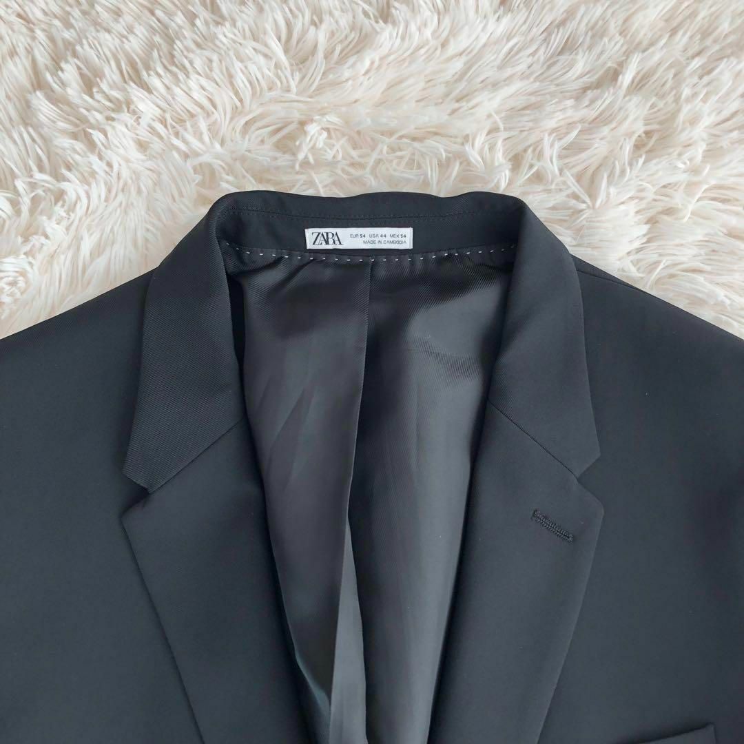 ZARA - ZARAザラセットアップスーツブラック黒2XL相当54大きい ZARA - ZARAザラセットアップスーツブラック黒2XL相当54大きい