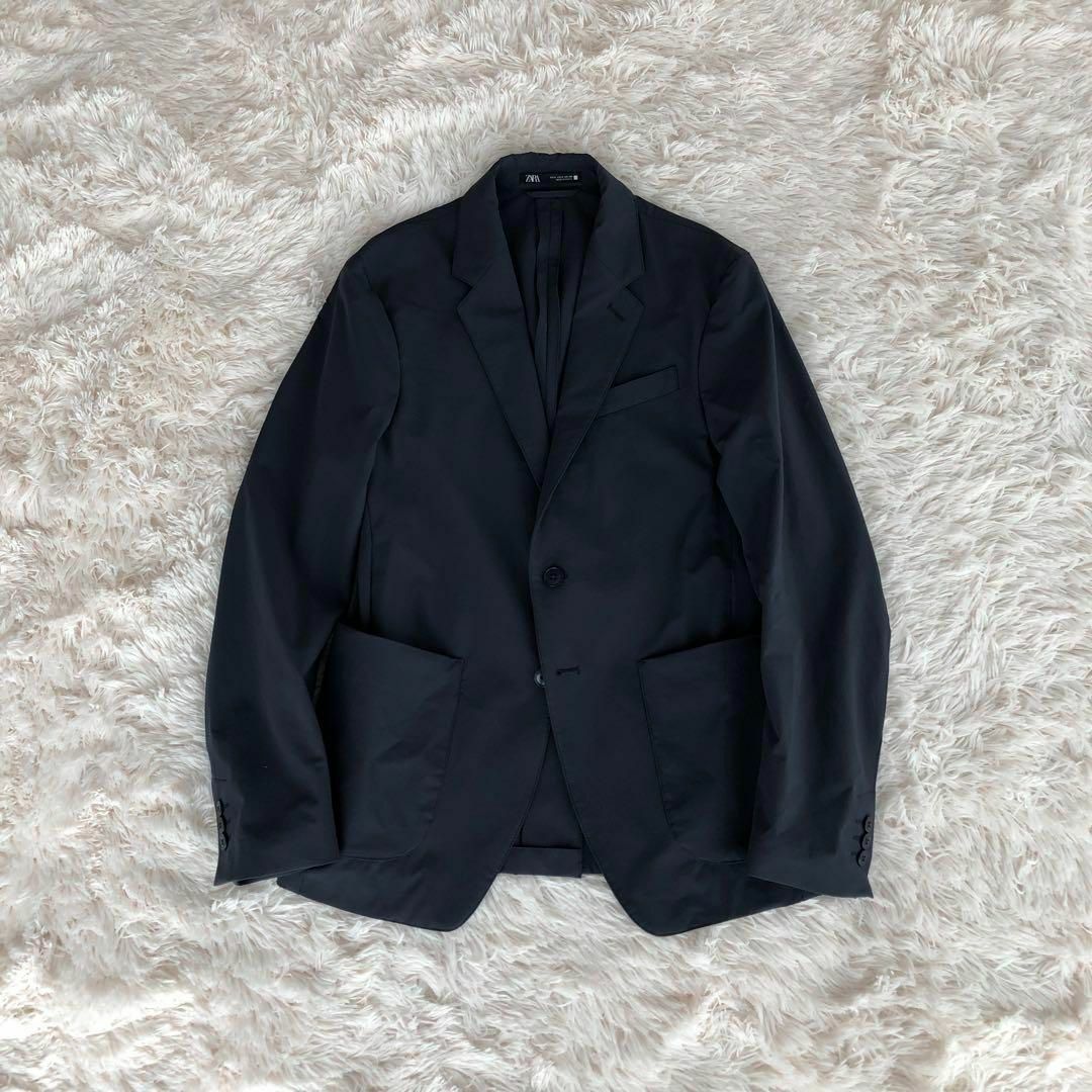 ZARA - ZARAザラセットアップスーツネイビー紺色ナイロンSM ZARA - ZARAザラセットアップスーツネイビー紺色ナイロンSM