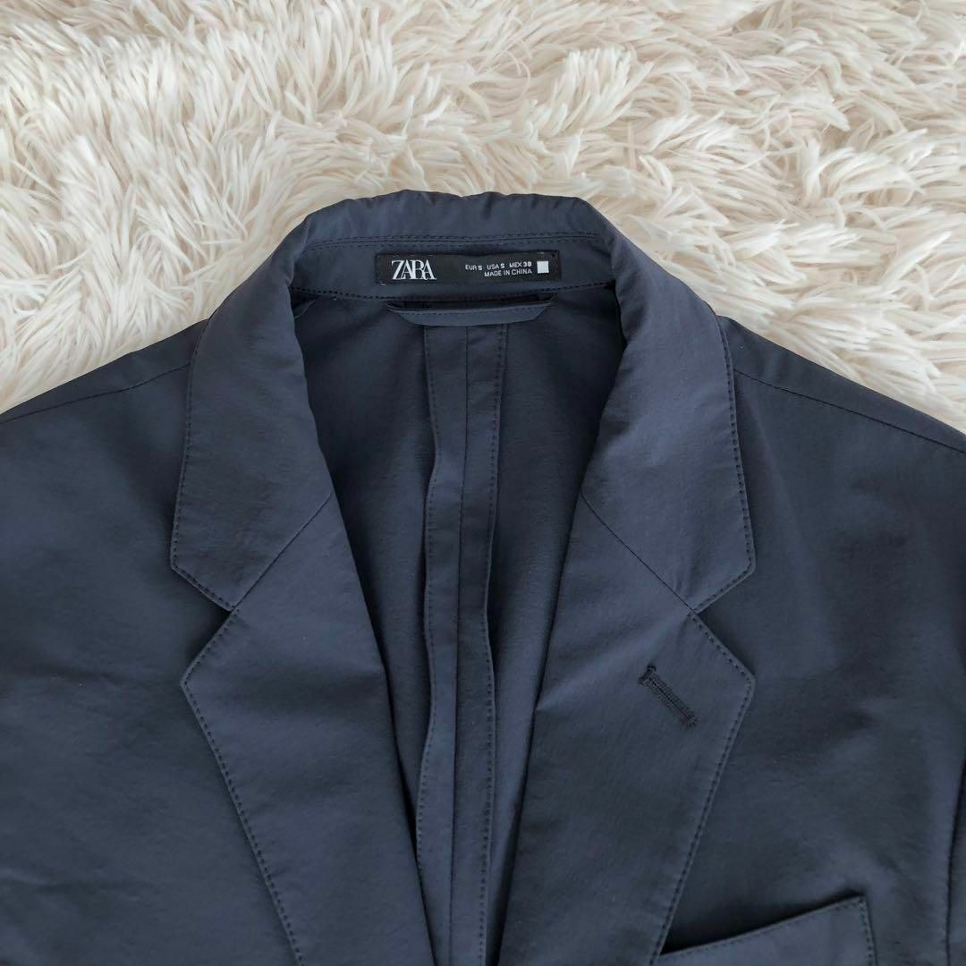 ZARA - ZARAザラセットアップスーツネイビー紺色ナイロンSM ZARA - ZARAザラセットアップスーツネイビー紺色ナイロンSM