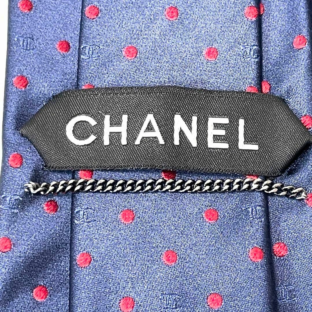 CHANEL - CHANEL シャネル シルク100% ネクタイ ココマーク CHANEL - CHANEL シャネル シルク100% ネクタイ ココマーク