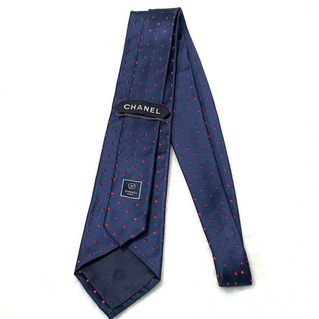 CHANEL - CHANEL シャネル シルク100% ネクタイ ココマーク CHANEL - CHANEL シャネル シルク100% ネクタイ ココマーク