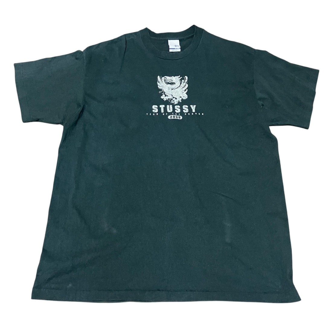 STUSSY - 銀タグ old stussy プリント Tシャツ 黒 XL USA製 00s STUSSY - 銀タグ old stussy プリント Tシャツ 黒 XL USA製 00s