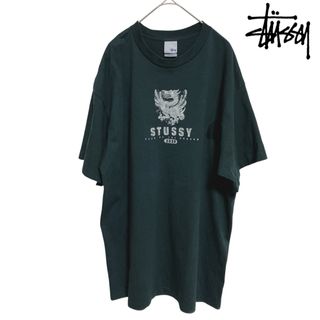 STUSSY - 銀タグ old stussy プリント Tシャツ 黒 XL USA製 00s STUSSY - 銀タグ old stussy プリント Tシャツ 黒 XL USA製 00s