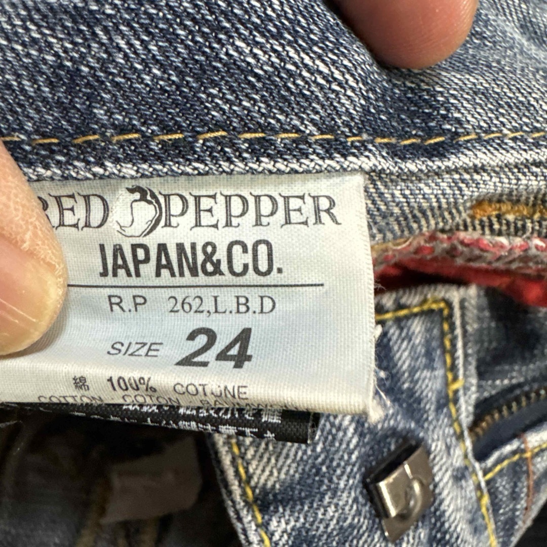 REDPEPPER - REDPEPPER レッドペッパー デニム ジーンズ 刺繍 REDPEPPER - REDPEPPER レッドペッパー デニム ジーンズ 刺繍