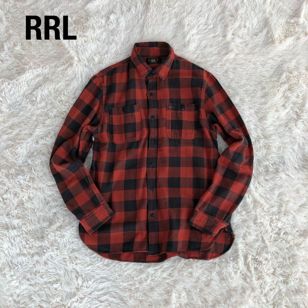RRL - RRLダブルアールエルバッファローチェックネルシャツ赤黒 RRL - RRLダブルアールエルバッファローチェックネルシャツ赤黒