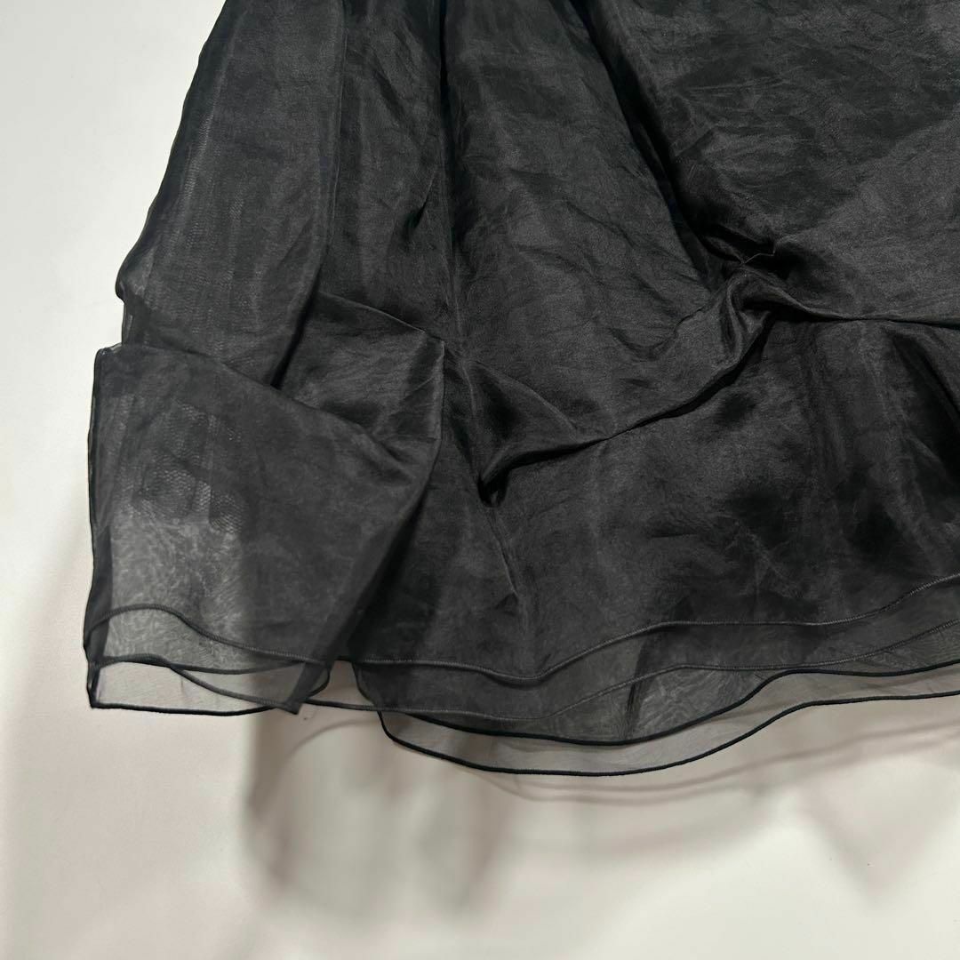 FOXEY - 【美品】FOXEY チュール バルーン スカート ブラック FOXEY - 【美品】FOXEY チュール バルーン スカート ブラック