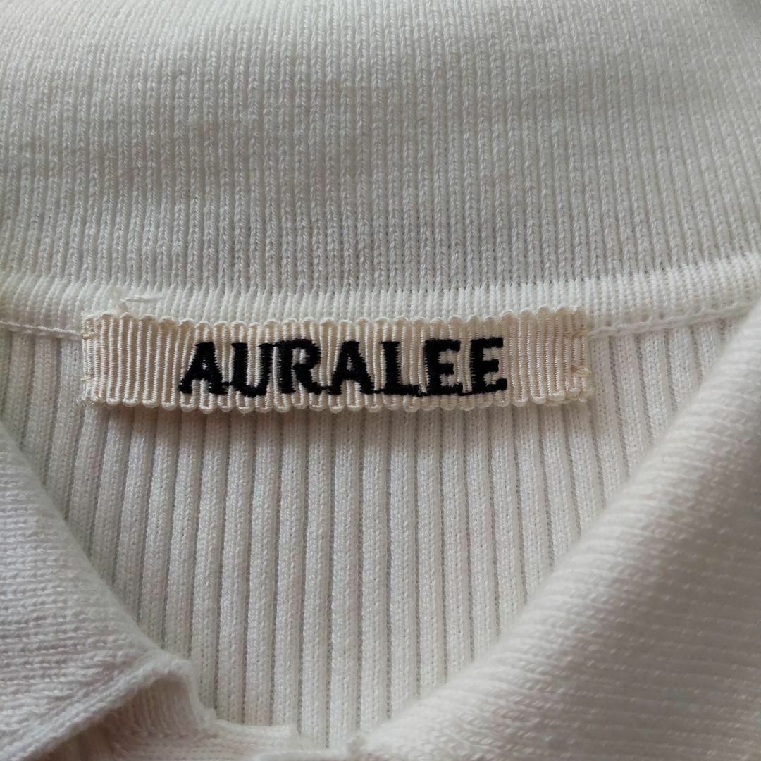 AURALEE - 美品 オーラリー コットンハイゲージリブニットポロ AURALEE - 美品 オーラリー コットンハイゲージリブニットポロ