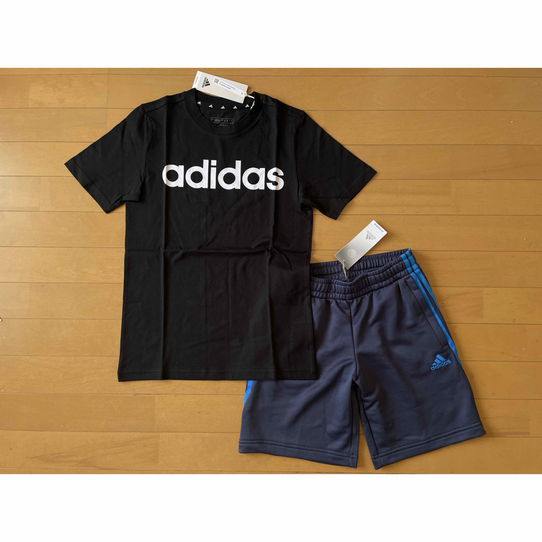 adidas - 新品未使用 150 アディダス 快適!! 半袖Tシャツ(黒 adidas - 新品未使用 150 アディダス 快適!! 半袖Tシャツ(黒
