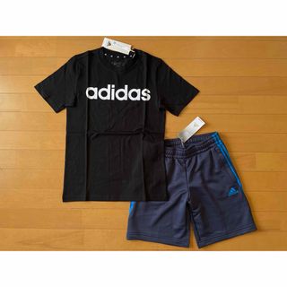 adidas - 新品未使用 150 アディダス 快適!! 半袖Tシャツ(黒 adidas - 新品未使用 150 アディダス 快適!! 半袖Tシャツ(黒