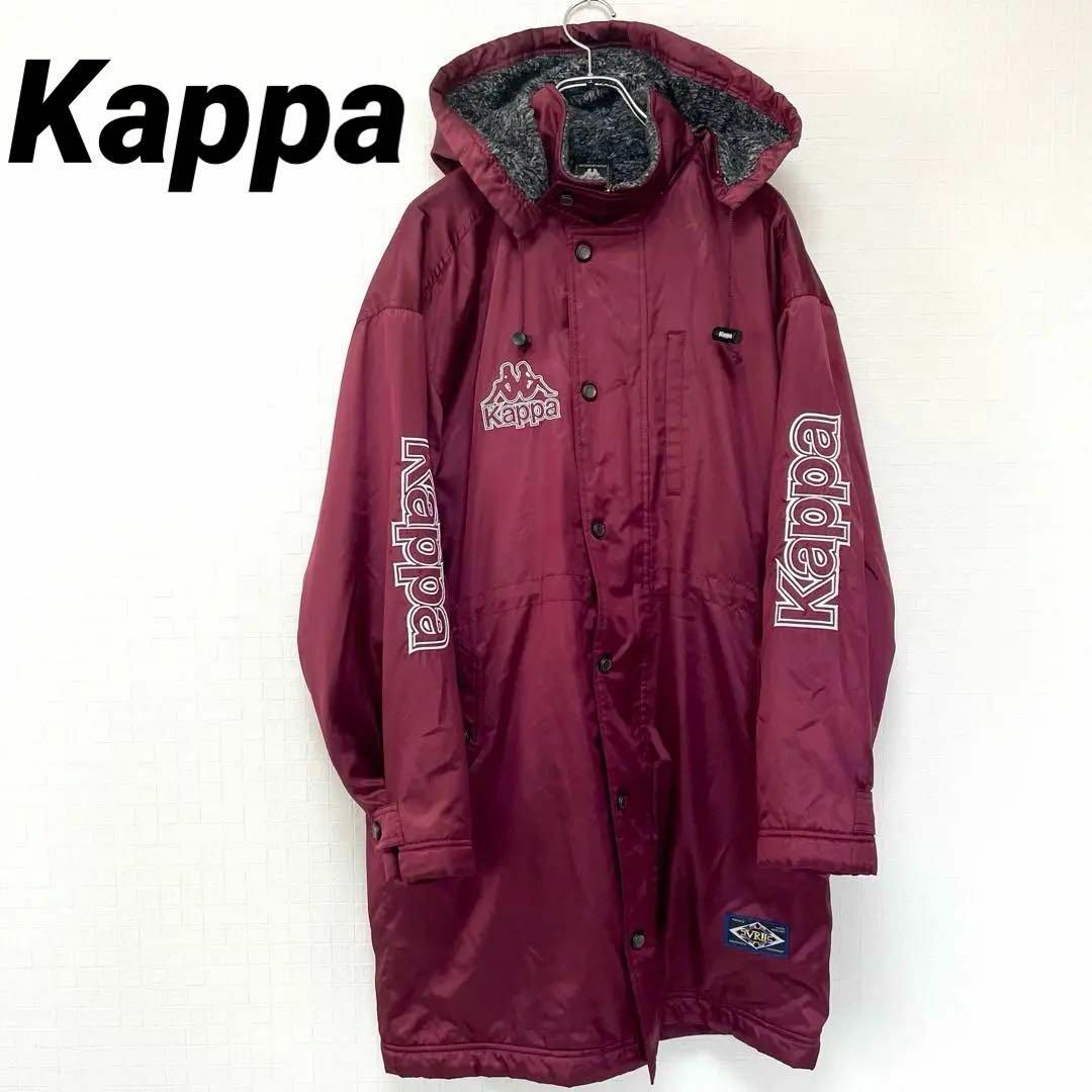 Kappa - kappa フード取り外し可 ベンチコート レッド スポーツ Kappa - kappa フード取り外し可 ベンチコート レッド スポーツ