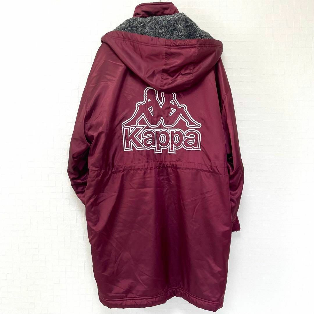 Kappa - kappa フード取り外し可 ベンチコート レッド スポーツ Kappa - kappa フード取り外し可 ベンチコート レッド スポーツ