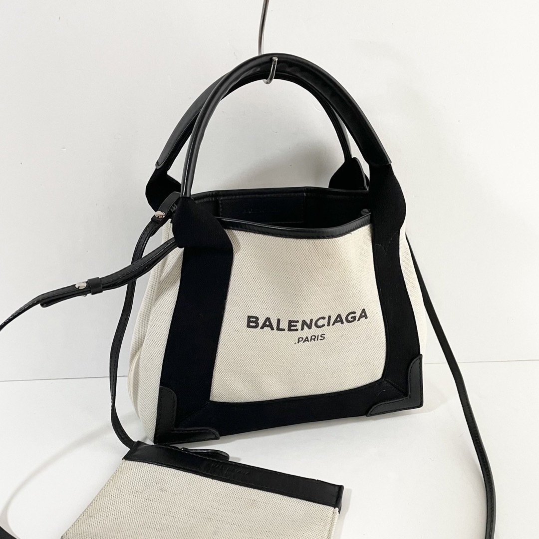 BALENCIAGA - 【美品〜良品】バレンシアガ 2way ネイビーカバス BALENCIAGA - 【美品〜良品】バレンシアガ 2way ネイビーカバス