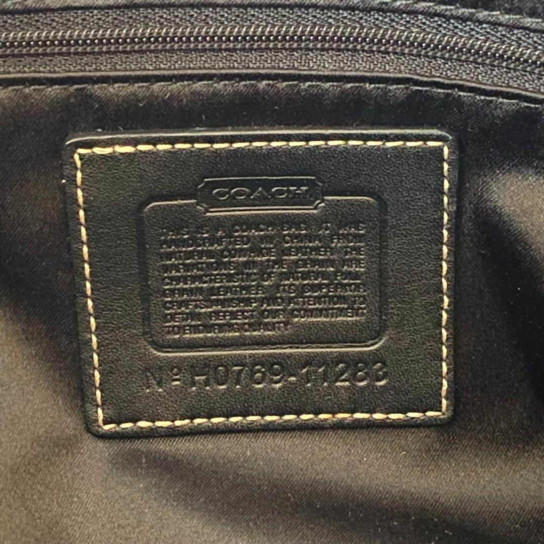 COACH - 極美品 コーチ ワンショルダーバッグ ブラック レザーの COACH - 極美品 コーチ ワンショルダーバッグ ブラック レザーの