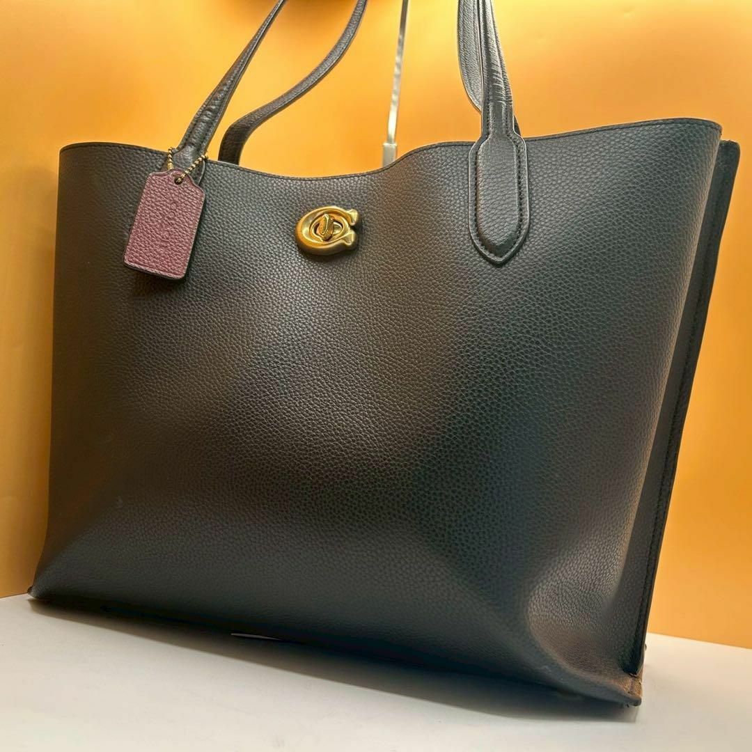 COACH - コーチ ウィロウ レザー ターンロック トートバッグ COACH - コーチ ウィロウ レザー ターンロック トートバッグ