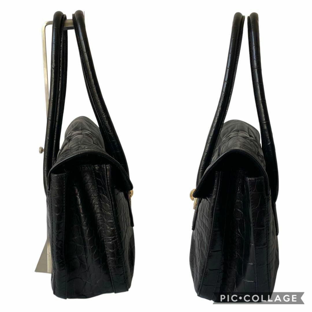 FURLA - 極美品 フルラ ハンドバッグ 型押し パイソン レザー FURLA - 極美品 フルラ ハンドバッグ 型押し パイソン レザー