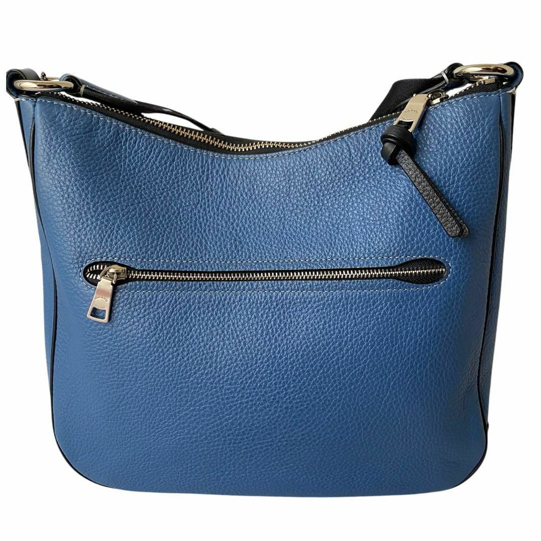 COACH - 極美品 コーチ ショルダーバッグ レザー ブルー 斜め COACH - 極美品 コーチ ショルダーバッグ レザー ブルー 斜め