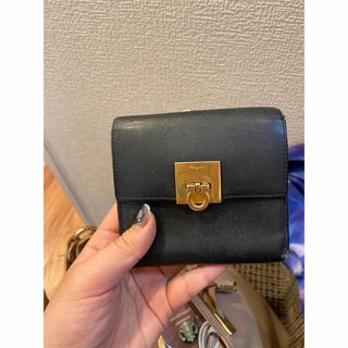 FERRAGAMO - Salvatore Ferragamo 二つ折り財布 レザー イエロー FERRAGAMO - Salvatore Ferragamo 二つ折り財布 レザー イエロー