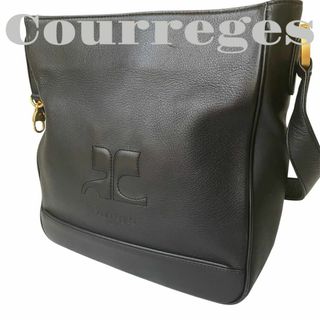 Courreges - 美品 クレージュ ショルダーバッグ ロゴ レザー Courreges - 美品 クレージュ ショルダーバッグ ロゴ レザー