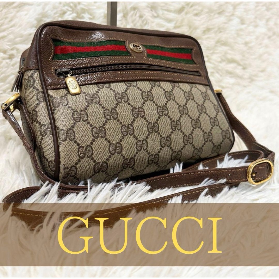 GUCCI - 希少 レア オールドグッチ GG 総柄 レザー ショルダー GUCCI - 希少 レア オールドグッチ GG 総柄 レザー ショルダー