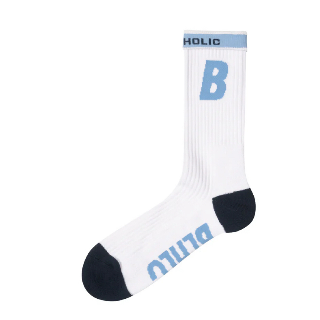ballaholic - 新品!B Socks (white/light blue/navy)の通販 by ballaholic - 新品!B Socks (white/light blue/navy)の通販 by