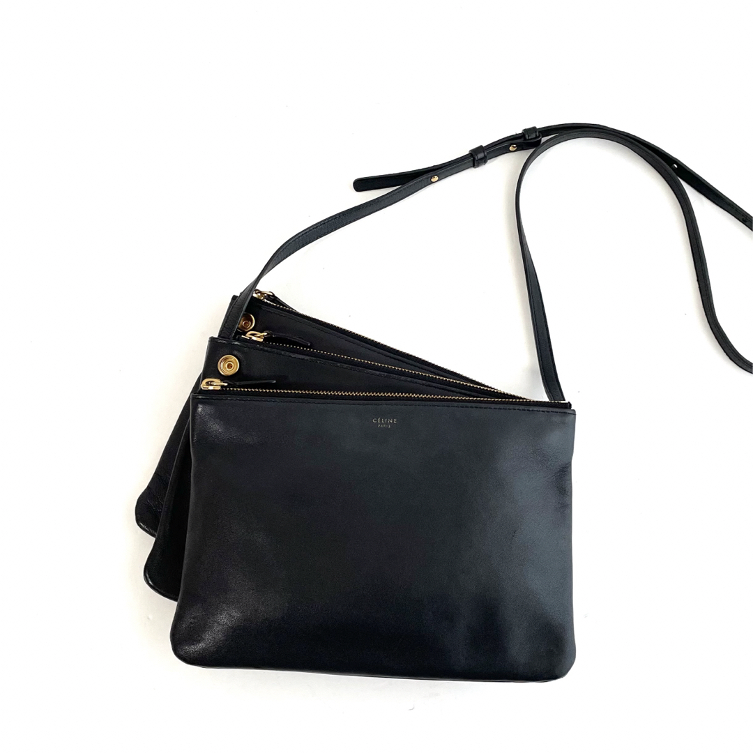 CELINE - 【美品】CELINE セリーヌ ショルダーバッグ トリオ CELINE - 【美品】CELINE セリーヌ ショルダーバッグ トリオ
