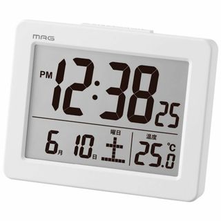 MAG(マグ) 目覚まし時計 置き時計 小型 小さい デジタル 温度計 カレンダ(置時計)