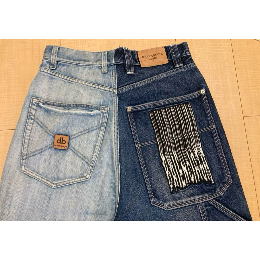 BALENCIAGA - 【スーパーSALE】BALENCIAGA ワイドデニム JEANS BALENCIAGA - 【スーパーSALE】BALENCIAGA ワイドデニム JEANS
