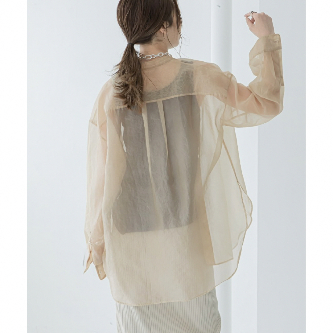 Noble - 美品✨ノーブル リンクルオーガンジーシャツ◇ 2021SS Noble - 美品✨ノーブル リンクルオーガンジーシャツ◇ 2021SS