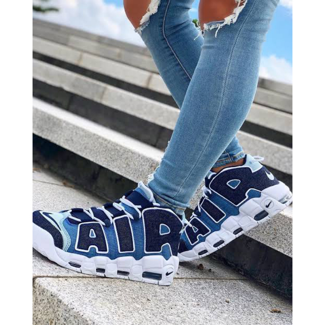 NIKE - 美品 人気 ナイキ エアモアアップテンポ モアテン デニム NIKE - 美品 人気 ナイキ エアモアアップテンポ モアテン デニム