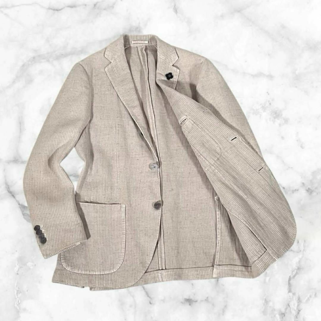 LARDINI - 【美品】ラルディーニ 春夏 テーラード ジャケット LARDINI - 【美品】ラルディーニ 春夏 テーラード ジャケット
