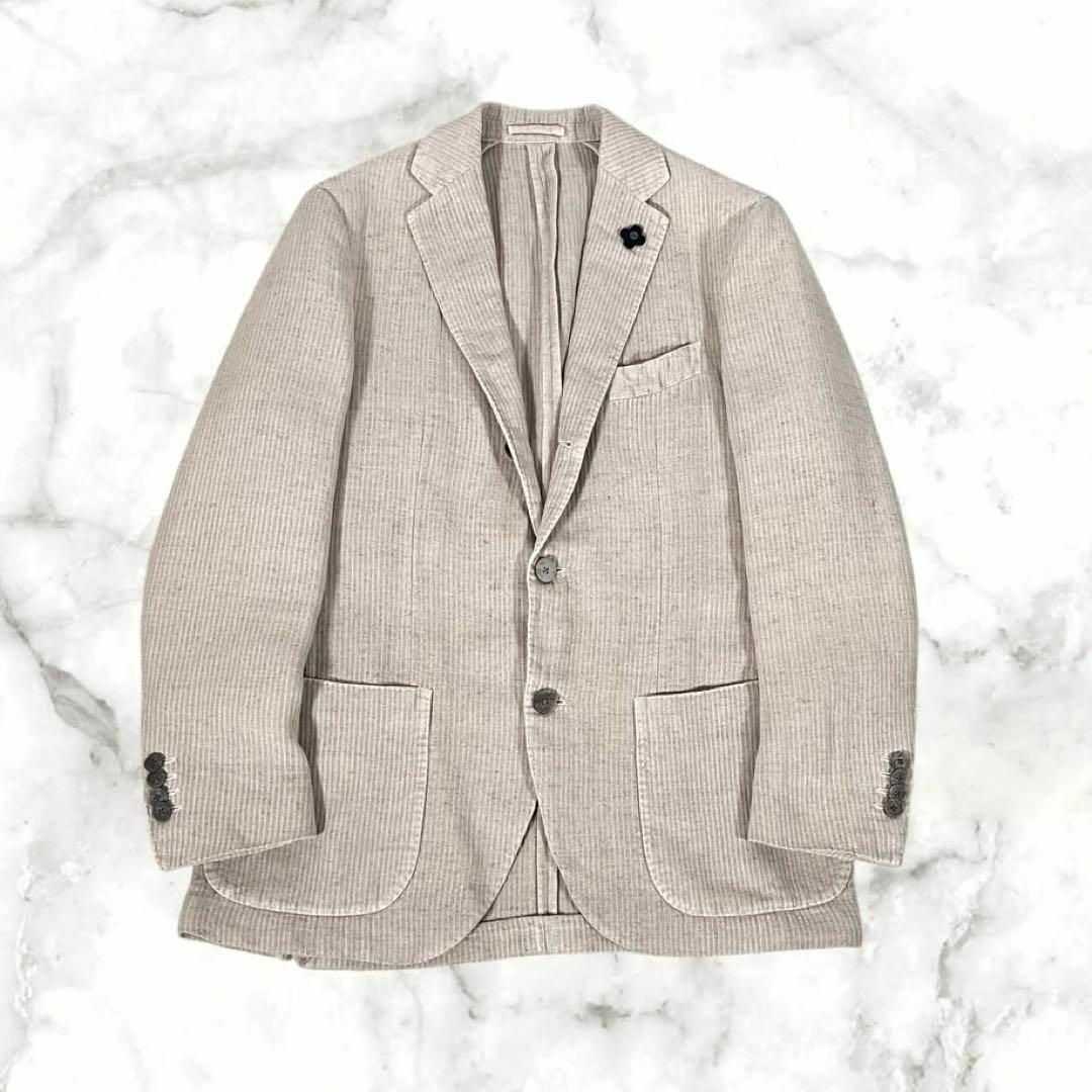 LARDINI - 【美品】ラルディーニ 春夏 テーラード ジャケット LARDINI - 【美品】ラルディーニ 春夏 テーラード ジャケット
