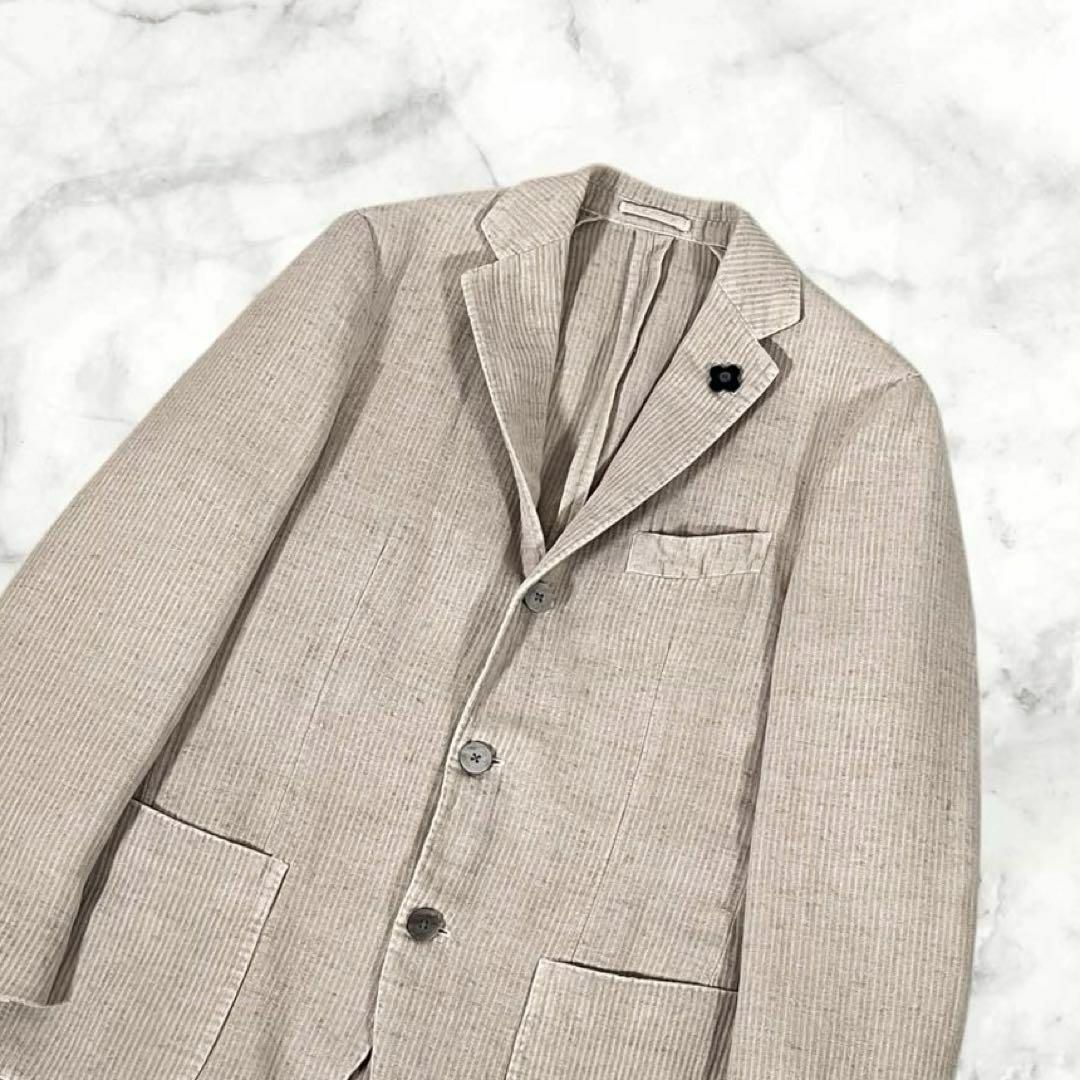 LARDINI - 【美品】ラルディーニ 春夏 テーラード ジャケット LARDINI - 【美品】ラルディーニ 春夏 テーラード ジャケット