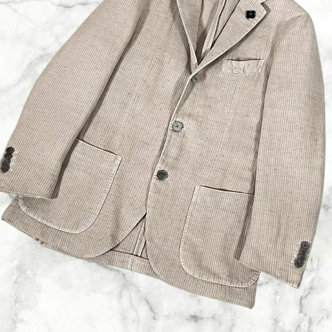 LARDINI - 【美品】ラルディーニ 春夏 テーラード ジャケット LARDINI - 【美品】ラルディーニ 春夏 テーラード ジャケット