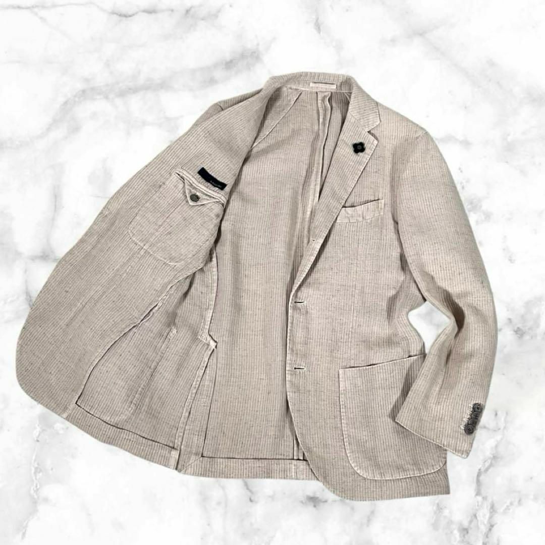 LARDINI - 【美品】ラルディーニ 春夏 テーラード ジャケット LARDINI - 【美品】ラルディーニ 春夏 テーラード ジャケット