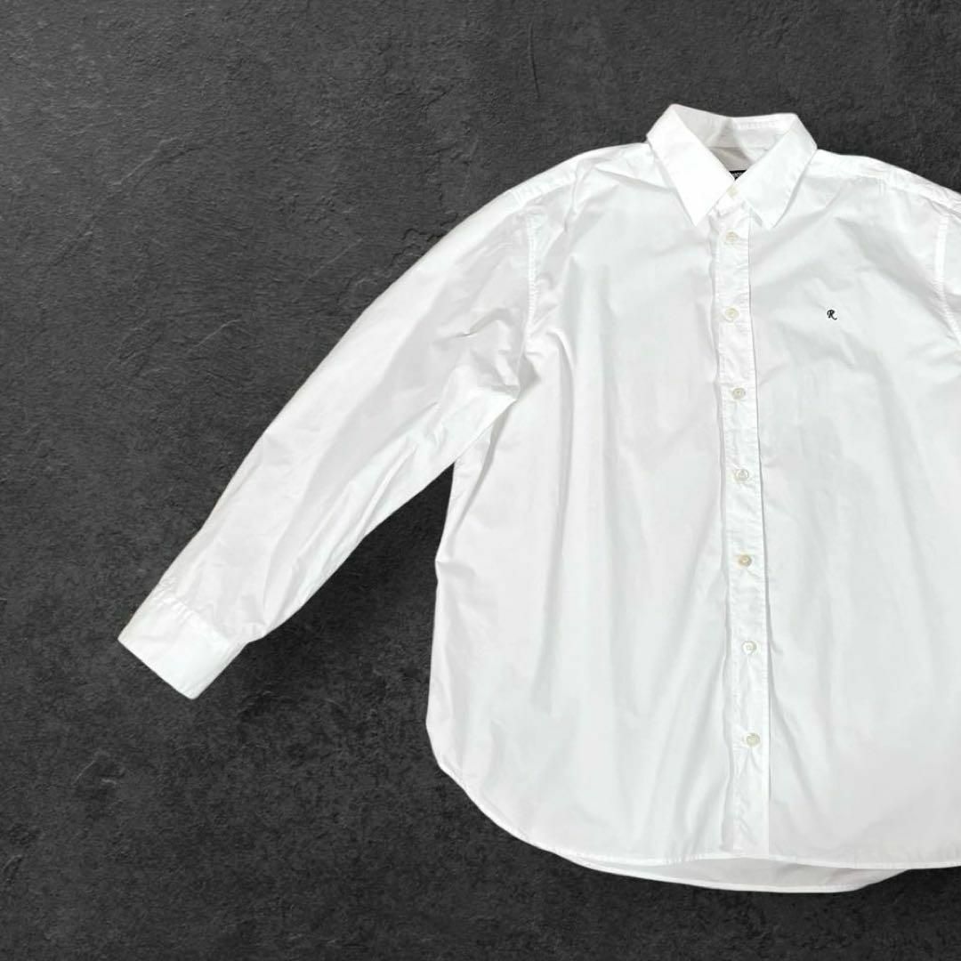 RAF SIMONS - 【美品】RAF SIMONS 長袖ドレス シャツ R(ロゴ RAF SIMONS - 【美品】RAF SIMONS 長袖ドレス シャツ R(ロゴ