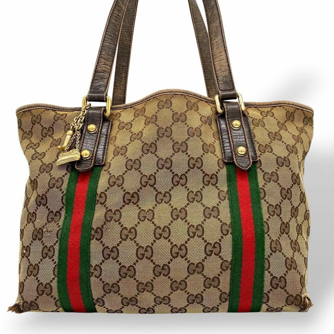 GUCCI - GUCCI グッチ ハンドバッグ トートバッグ GGキャンバス GUCCI - GUCCI グッチ ハンドバッグ トートバッグ GGキャンバス