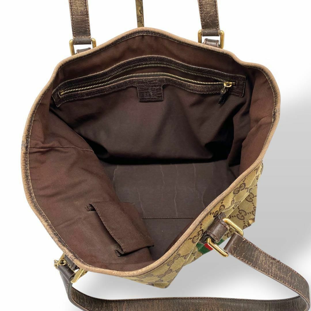 GUCCI - GUCCI グッチ ハンドバッグ トートバッグ GGキャンバス GUCCI - GUCCI グッチ ハンドバッグ トートバッグ GGキャンバス