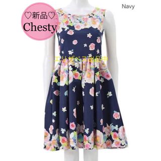 Chesty - チェスティ♡︎バードフラワーブーケワンピースの通販 Chesty - チェスティ♡︎バードフラワーブーケワンピースの通販