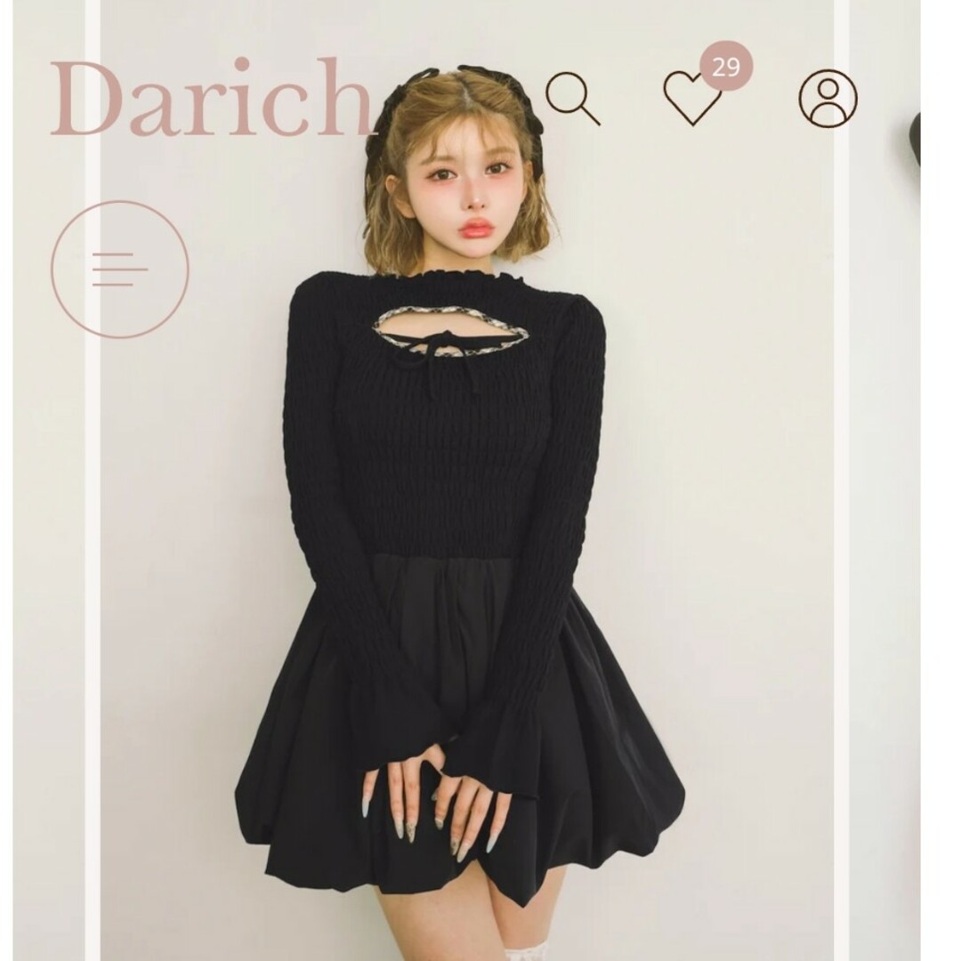 Darich - 【新品未開封品】シャーリングバルーンミニワンピース Darich - 【新品未開封品】シャーリングバルーンミニワンピース