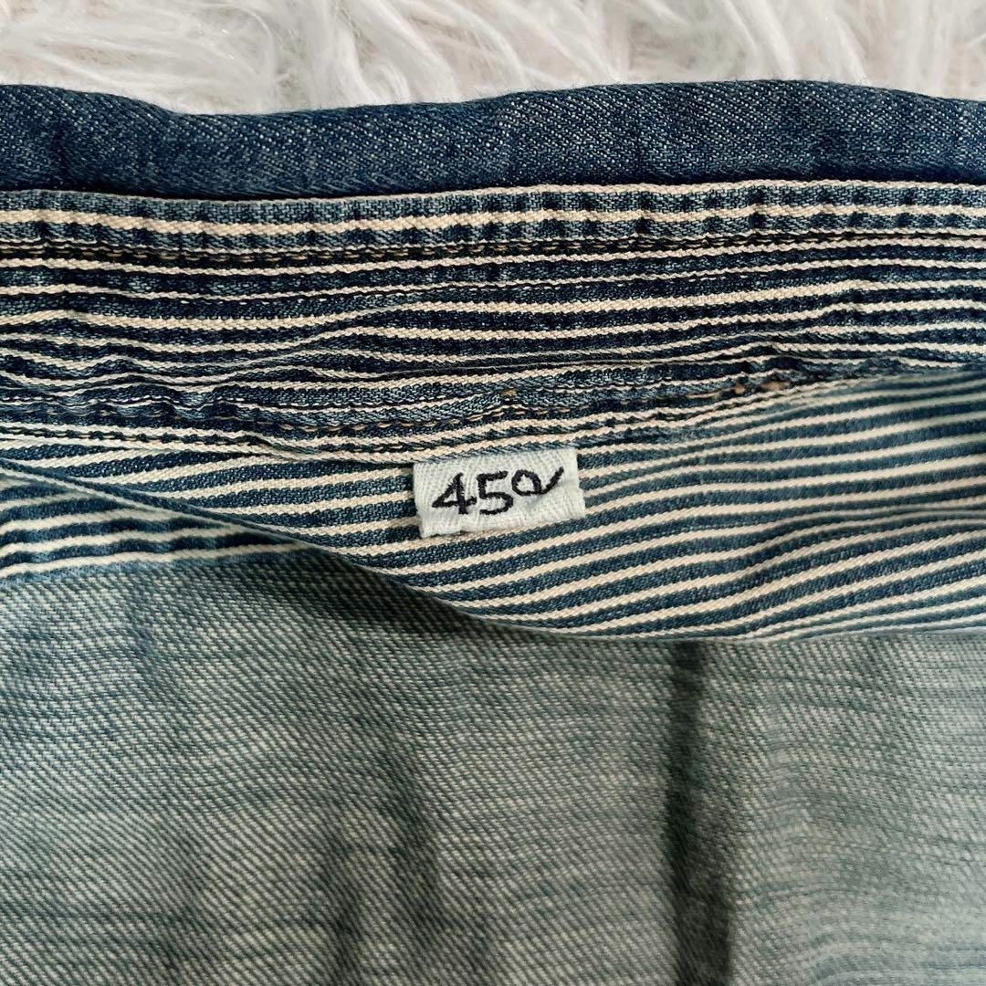 45R - 美品✨45R インディゴ 全員集合のスモック ドレス 45R - 美品✨45R インディゴ 全員集合のスモック ドレス