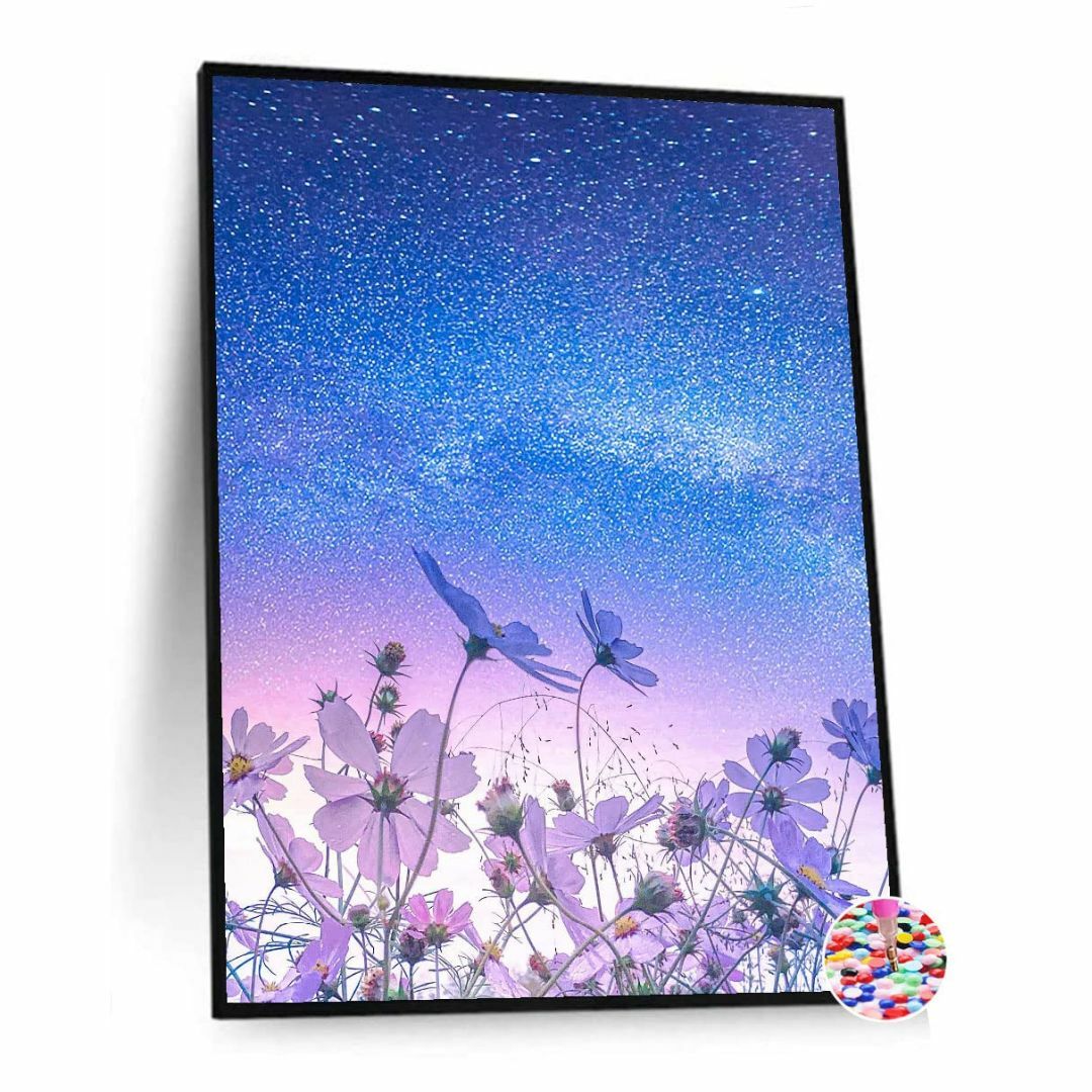 色:花畑と星まみれの空】ダイヤモンドアート 花 5dダイヤモンド 色:花畑と星まみれの空】ダイヤモンドアート 花 5dダイヤモンド
